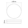 Plafoniera rotunda LED TORI, lumina neutra 4000K,2400lm, 24W, IP54, Emos ZM4322