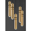 Lustra moderna neagra-aurie detalii sferice aurii 5xGU10/60W Alas 2020 Jupiter