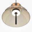Lustra LED moderna Bangkok neagra cilindrica abajur coniac Ø25cm 12W, Maytoni