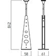 Tijă portantă metalică şine 1 circuit lungime 200-1100 mm MT1013 BK Arelux