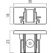 Element terminal pentru şină 1 circuit MT1015 BK Arelux