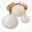 Plafoniera moderna Reels aurie abajur alb L46cm, Maytoni