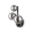 Aplica moderna Dallas neagra abajur fumuriu L20cm, Maytoni
