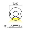 Spot LED incastrat pardoseala trafic pietonal IP67 1x6W/4000K/540lm XPuck PK01NW Arelux