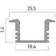 Profil aluminiu extrudat 2 m Arelux PRF052/200
