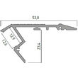 Profil aluminiu 2 m pentru trepte Arelux PRF150/200
