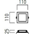 Spot LED incastrat XFACE 6W 4000K IP40 120° MWH Arelux FCQ01NW MWH