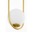 Lustra moderna aurie geometrica abajur sticla opal 1xE14/40W Igon 2042 Jupiter