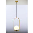 Lustra moderna aurie geometrica abajur sticla opal 1xE14/40W Igon 2042 Jupiter