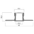 Profil aluminiu TRIMLESS 3 m IP20 Arelux PRF042/300