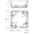 Doza de legatura, montaj incastrat in rigips, 116x116x45mm, Kopos KO110/LNA
