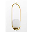 Lustra moderna aurie geometrica abajur sticla opal 1xE14/40W Igon 2042 Jupiter