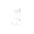 Veioza Elizee moderna neagra, abajur textil negru, E14/28W, IEL T1 22 06, Incanti