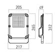 Corp de iluminat stradal 70°x140° zone pietonale/auto IP65 100W/4000K/13640lm XAlley AY04NW S Arelux