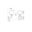 Aplica moderna Confusio aurie abajur sticla opal E14/28W, 01-3252 Redo