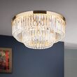 Plafoniera cristal moderna aurie Prism LED 80W/6400lm/3000K, DL 7-666/55 GOLD, Orion