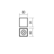 Plafoniera moderna Corinth alba structura metalica GU10/7W, 01-3431 Redo