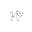 Aplica moderna Corinth neagra cu intrerupator GU10/7W, 01-3421 Redo