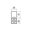 Plafoniera moderna Corinth neagra structura metalica GU10/7W, 01-3433 Redo
