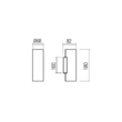 Aplica moderna Corinth alba il. direct/indirect 2xGU10/7W, 01-3413 Redo
