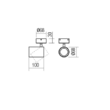 Aplica moderna Corinth aurie dispersor orientabil GU10/7W, 01-3426 Redo