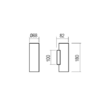 Aplica moderna Corinth neagra il. direct/indirect 2xGU10/7W, 01-3415 Redo