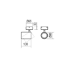 Aplica moderna Corinth neagra dispersor orientabil GU10/7W, 01-3427 Redo