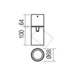 Plafoniera moderna Corinth alba dispersor orientabil GU10/7W, 01-3428 Redo