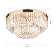 Plafoniera cristal moderna aurie Prism LED 80W/6400lm/3000K, DL 7-666/55 GOLD, Orion