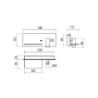Aplica stanga Brook neagra suport telefon si USB LED 8W/1000lm/3000K, 01-2985 Redo