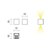 Aplica moderna Amplitude neagra il. direct/indirect LED 7W/766lm/3000K, 01-2809 Redo