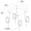 Sistem suspendare 4 fire torsadate XPILL PXR01/02/03 175x175 mm MAX. L=2.5 m SBK Arelux PXQ0123SU SBK
