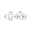 Spot modern dispersor orientabil negru GU10/35W, Crius 04-537 Smarter