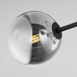 Candelabru modern negru abajururi fumurii 4xG9/60W si 4xGU10/60W Moka 1975 Jupiter