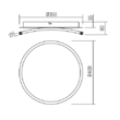 Plafoniera LED 51W/7800lm/3000K/4000K/6000K Jolie 05-956 Smarter
