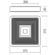Plafoniera LED alba dispersor efect sclipire 24W/1800lm 3000K/4000K/6000K, Apollo 05-948 Smarter
