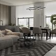 Lustra LED moderna Line neagra abajur alb L66cm 79W, Maytoni