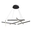 Lustra LED moderna Line neagra abajur alb L66cm 79W, Maytoni