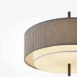 Lustra moderna Bergamo neagra abajur gri Ø50cm, Maytoni