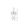 Candelabru Chateau modern auriu, dispersor din silicon, LED 69W/7600lm/3000K, CRI80, ICH C12 11, Incanti