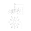 Candelabru Circe modern alb, 12 brate, 12xE27/42W, ICI C12 01, Incanti