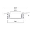 Dispersor din policarbonat L=2m PRF003PX01 Arelux