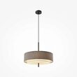 Lustra moderna Bergamo neagra abajur gri Ø50cm, Maytoni