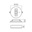 Corp de iluminat siguranta LED montaj incastrat/aparent XARROW 1X3.5W LED Arelux AW51LEDNM