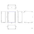 Cutie metalica 700x500x260 mm, cu contrapanou, incuietoare standard, WSA7050260 Schrack
