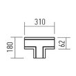 Element conexiune T 3 corpuri de iluminat încastrate XTrace TE60NW12TC MWH Arelux