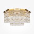 Plafoniera cristal transparent moderna Dune aurie Ø45cm, Maytoni