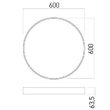 Plafoniera LED aplicat/suspendat XPILL 60W CCT(3/4/6000K) Ø600 mm IP40 110° SWH Arelux PXRU03CCT SWH