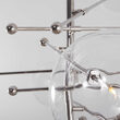 Candelabru modern cu 8 brate din alama masiva si abajururi din sticla suflata, RD 15, B080 Schwunghome