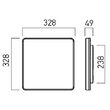 Plafoniera LED XPLANNER senzor miscare 24W 3000K/4000K/6500K IP54 120° WH Arelux PLN04CCT SZ